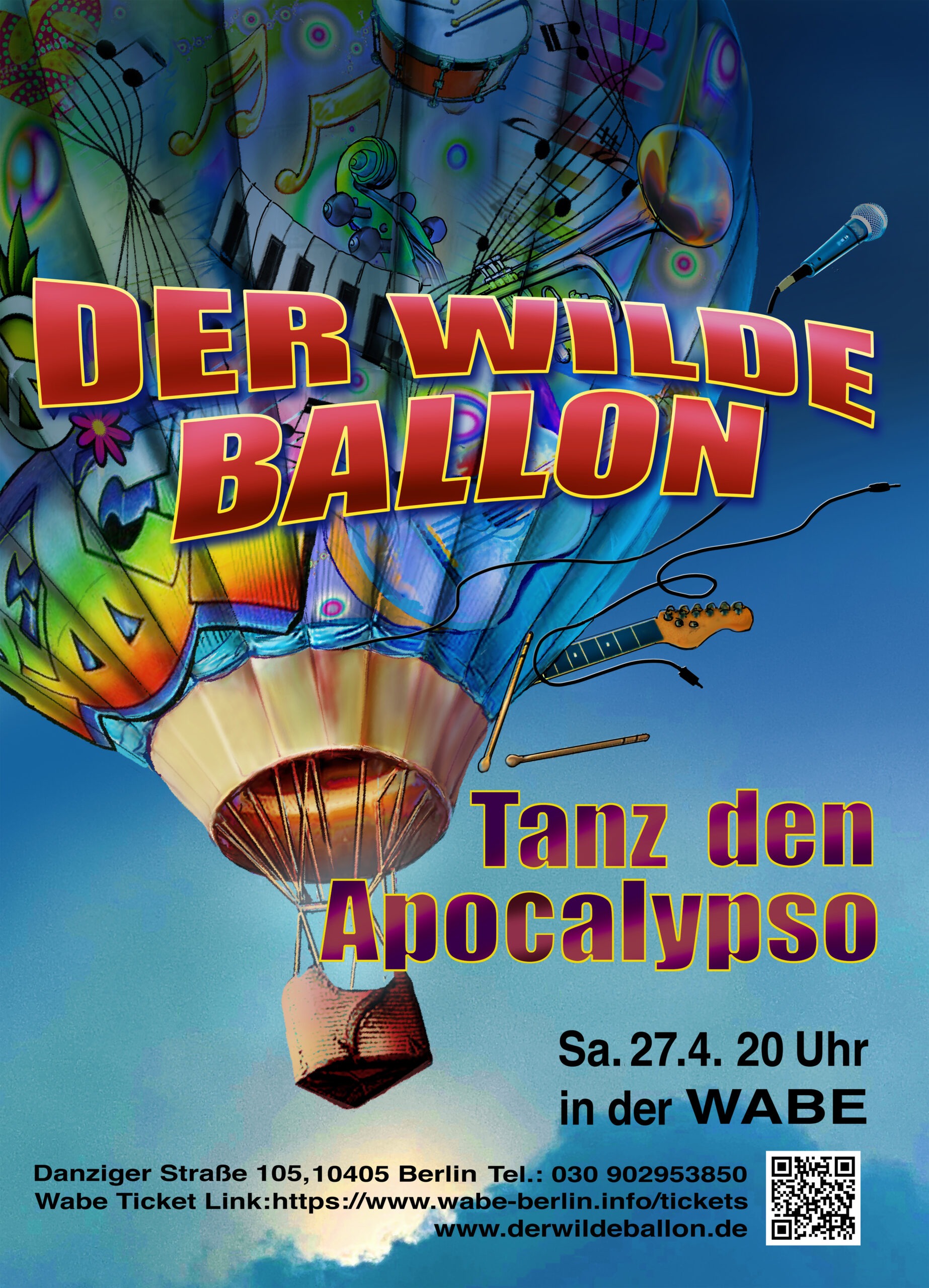 Flyer mit Konzertankündigung - Tanz dem Apocalypso